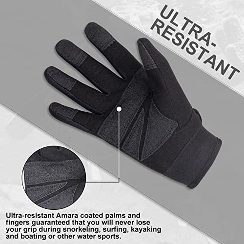 XUKER Neoprene Glove,Wetsuit Gloves 1.5mm & 2mm for Scuba Diving Snorkeling Paddling Surfing Kayaking Canoeing Spearfishing Skiing and Other Water Sports, Blue XX-Large - Image 3