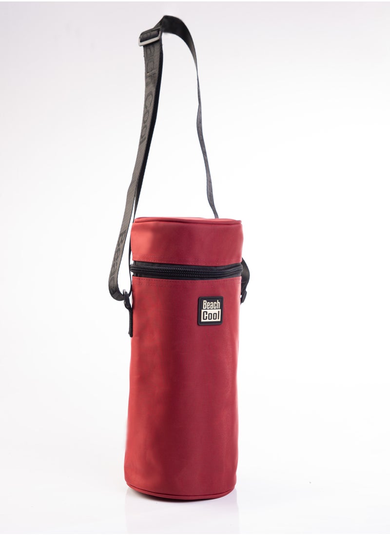 Beach Cool Hot & Cold Sports Bottle Soda Bag - Insulated & High Quality Material - Adjustable Strap (2.5 Liter Red)  - Image 2