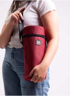 Beach Cool Hot & Cold Sports Bottle Soda Bag - Insulated & High Quality Material - Adjustable Strap (2.5 Liter Red)  - Image 3