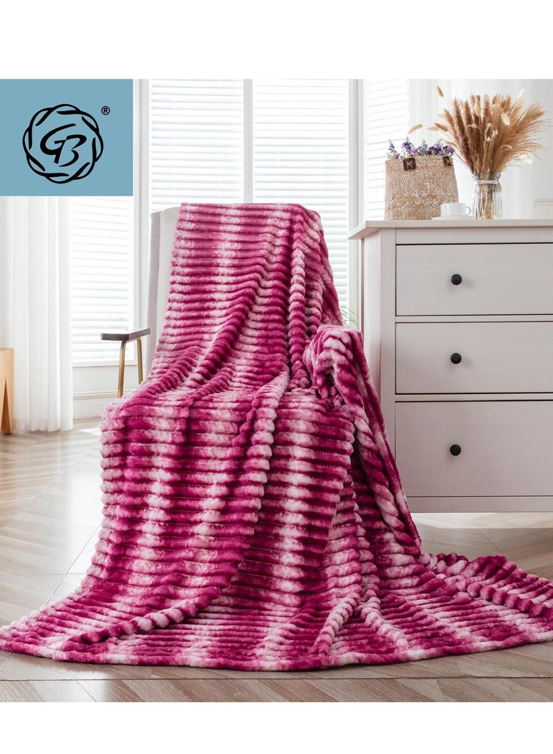 GB Fleece Flannel Double Size 220x240cm for All Season Fluffy Blanket  Throw for Sofa & Bed Comfortable and Soft Blanket