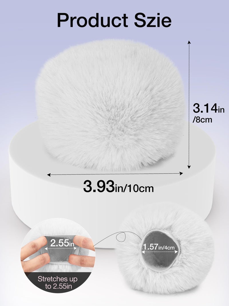 SUNMON Blue Yeti Microphone Pop Filter, Mic Cover Furry Foam for Blue Yeti, Fifine AM8, HyperX SoloCast, Razer Seiren V3 Mini Microphones and Most Mic (White) - Image 4