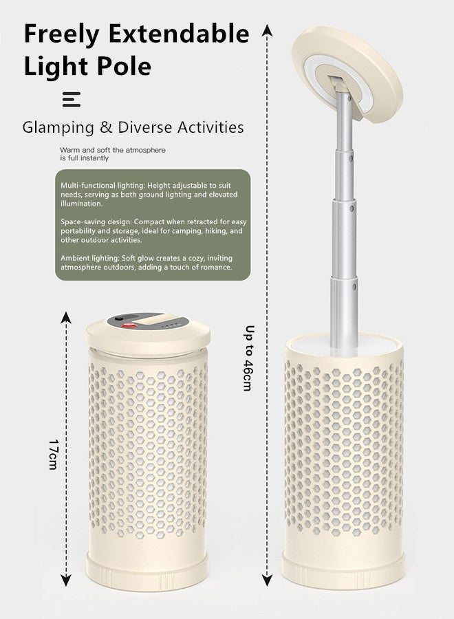 بولوز مصباح التخييم الخارجي ، الإضاءة المحيطة ، مصباح التخييم القابل لإعادة الشحن IP45 مصباح خيمة التخييم المعلق القابل للسحب مصباح LED للخيمة للتخييم الليلي في الهواء الطلق ، مصباح التخييم التلسكوبي متعدد الوظائف في الهواء الطلق ، خيمة التخييم المظللة مصباح LED للإضاءة المحيطة مصباح خيمة الإضاءة للمغامرة - Image 2
