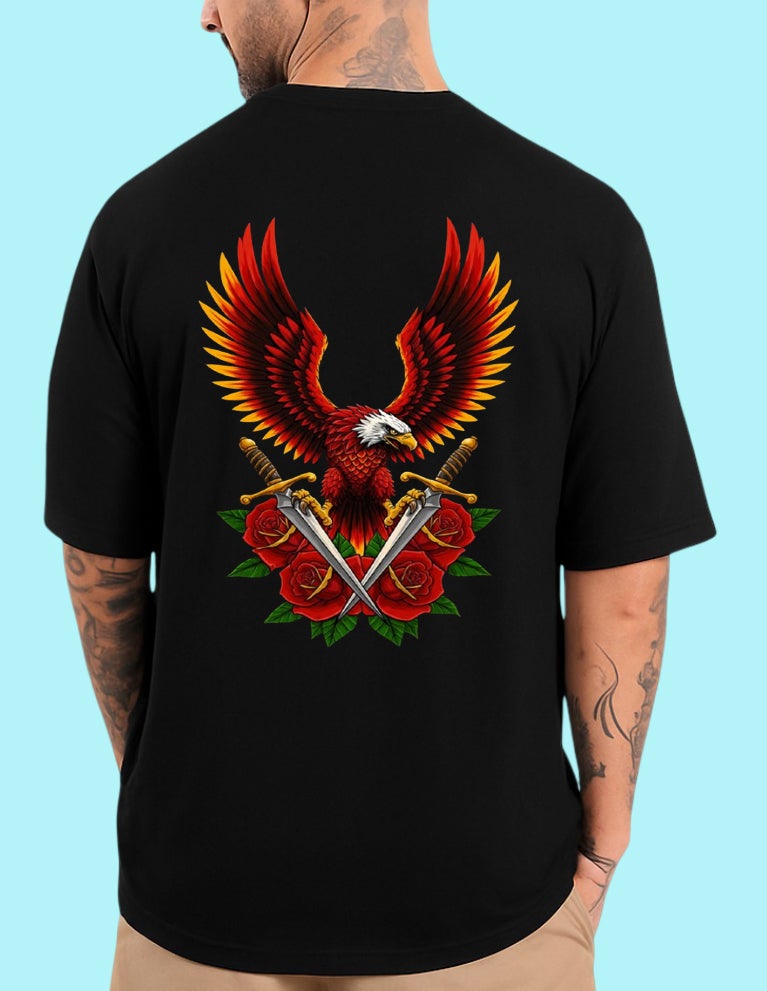 DIVIS Men's Black Graphic T-Shirt for Casual Wear - Image 1
