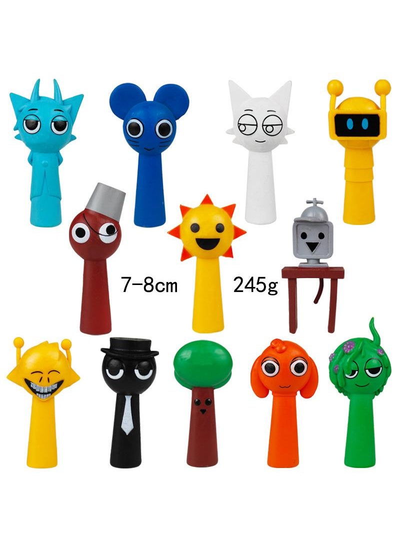 Y&D 12 Piece Sprunki  Figures The Sprunki  Action Figure Toys For Fans Sprunki Series Figures Model Birthday Cake Toppers 