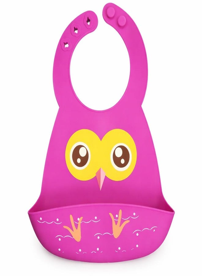 AEREX Silicone Baby Feeding Bib with Food Catcher Pocket | Waterproof & Adjustable Toddler Bib | Soft BPA-Free Washable Weaning Bib for Babies 6 Months to 4 Years (Purple) - Image 1