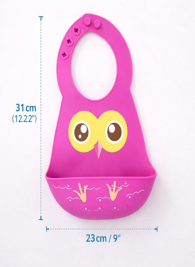 AEREX Silicone Baby Feeding Bib with Food Catcher Pocket | Waterproof & Adjustable Toddler Bib | Soft BPA-Free Washable Weaning Bib for Babies 6 Months to 4 Years (Purple) - Image 2