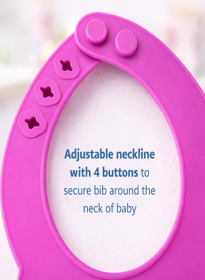 AEREX Silicone Baby Feeding Bib with Food Catcher Pocket | Waterproof & Adjustable Toddler Bib | Soft BPA-Free Washable Weaning Bib for Babies 6 Months to 4 Years (Purple) - Image 4