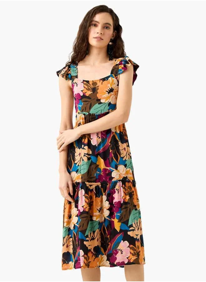 فاف Flower Print Viscose Cover-Up