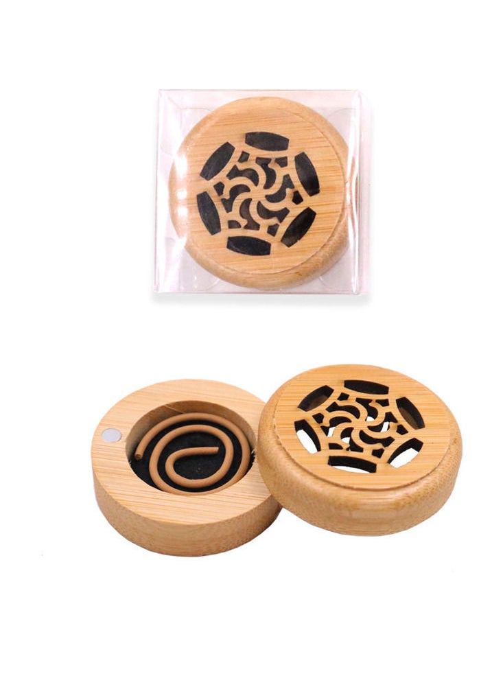 Bakhoor BoSidin Bakhoor Bosidin- Mini Incense Burner Gift Set Round with 1 coil – A52S  - Image 1