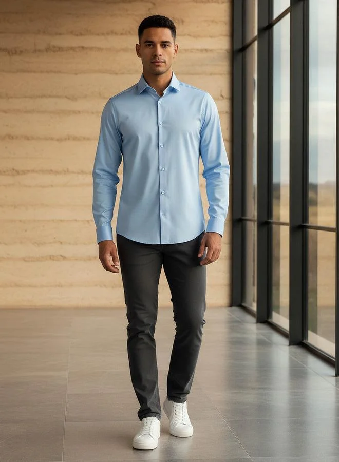 Splash FAV Men Regular Fit Spread Collar Long Sleeves Shirt