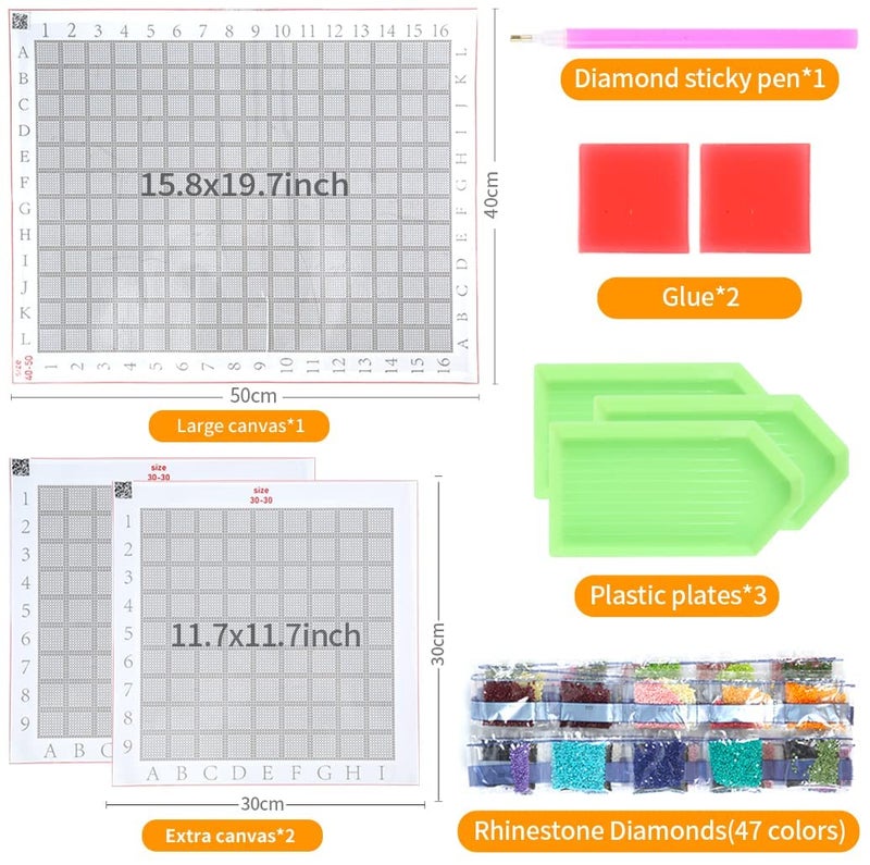 Amalia Custom Diamond Painting Kits for Adults and Teenagers,Upload Images of Your own Choosing!Round Diamonds for Home Wall Decor(15x19 inch) - Image 5