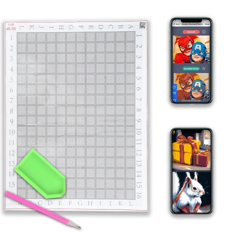 Amalia Custom Diamond Painting Kits for Adults and Teenagers,Upload Images of Your own Choosing!Round Diamonds for Home Wall Decor(15x19 inch) - Image 1