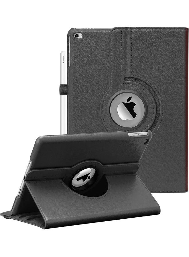 ELTRAZONE "Black 360-Degree Rotating iPad Case with Auto Sleep/Wake – Fits iPad 9.7” (2018/2017), iPad Air 2 & iPad Air – Multi-Angle Stand and Protective Cover" - Image 1