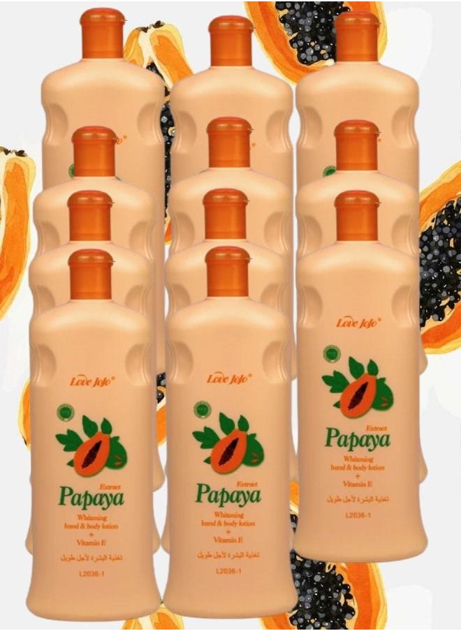 PAPAYA 11 Pieces Papaya Extract Whitening Body Lotion 600ml 