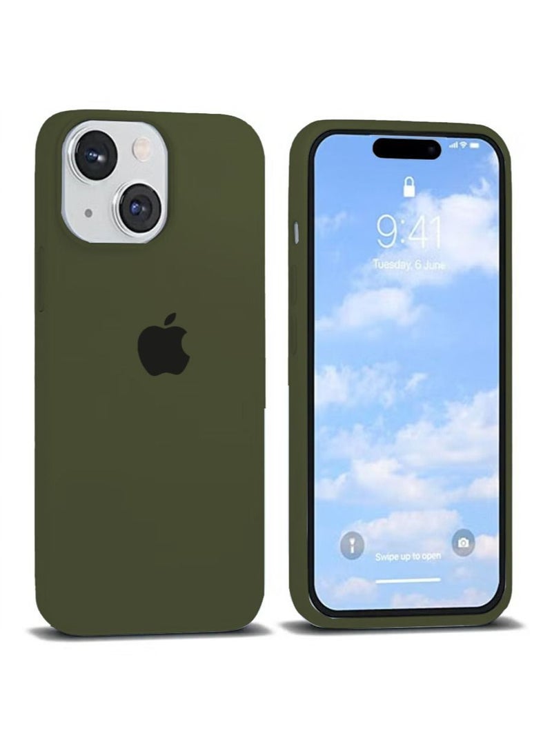 إيف iPhone 15 Plus غطاء حالة الهاتف المحمول مع حماية من السيليكون السائل الناعم محكم مضاد للخلع من الصدمات الغطاء الخلفي الحماية النحيف مع شعور مريح باللمس والطباعة المضادة للأصابع - Image 1