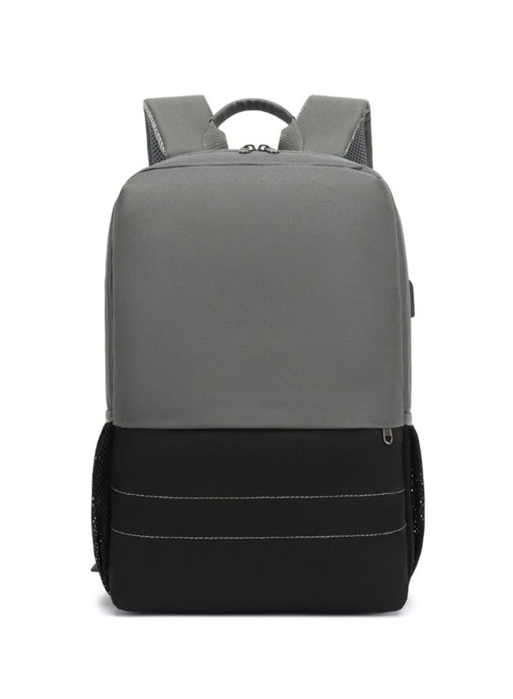 REBENUO 15.6 Inch Laptop Bag Multi-Section Laptop Bag College School Bag Student School Bag with USB Port Large Size Black and Gray Color Model 10009 - Image 1