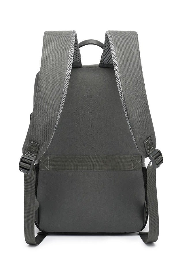 REBENUO 15.6 Inch Laptop Bag Multi-Section Laptop Bag College School Bag Student School Bag with USB Port Large Size Black and Gray Color Model 10009 - Image 3