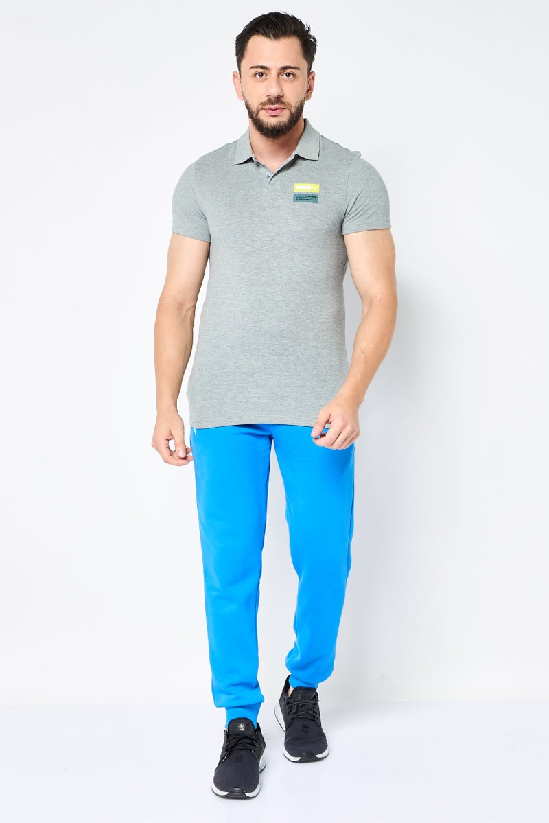 PUMA Men Slim Fit Short Sleeve Outdoor  Polo Shirt, Grey Heather - Image 2