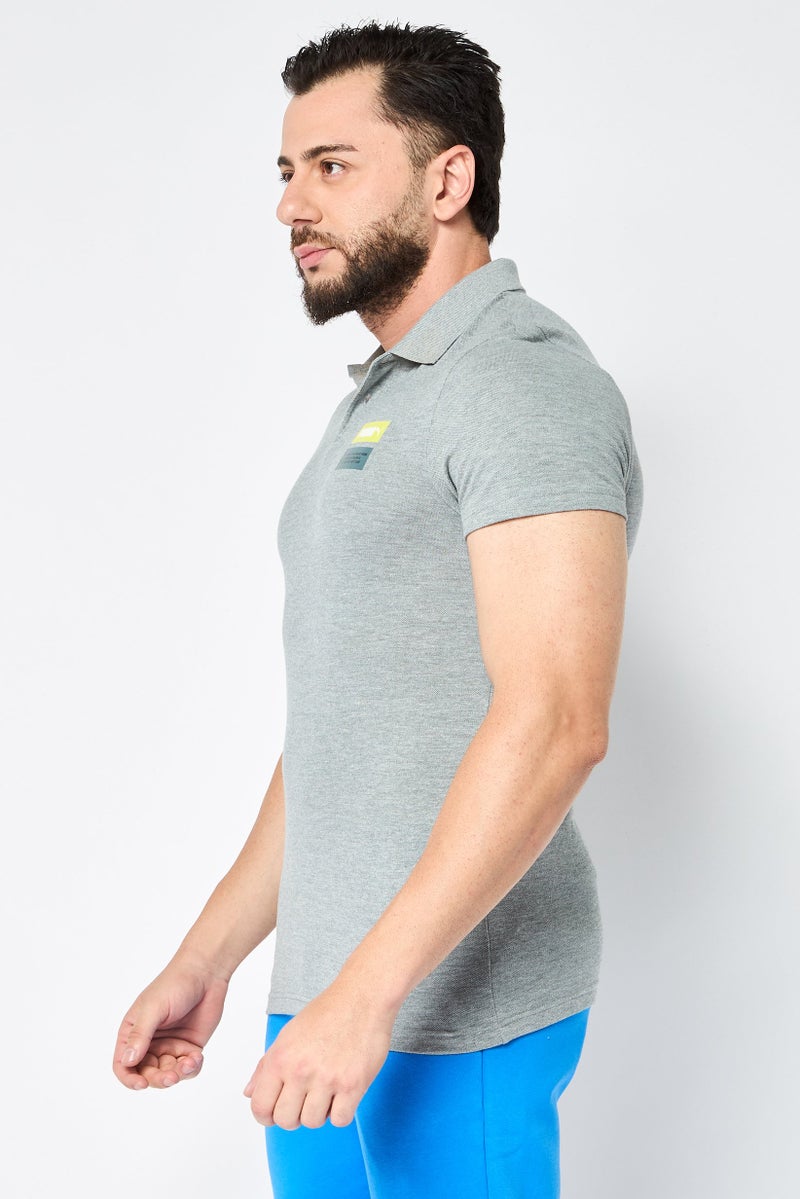PUMA Men Slim Fit Short Sleeve Outdoor  Polo Shirt, Grey Heather - Image 3