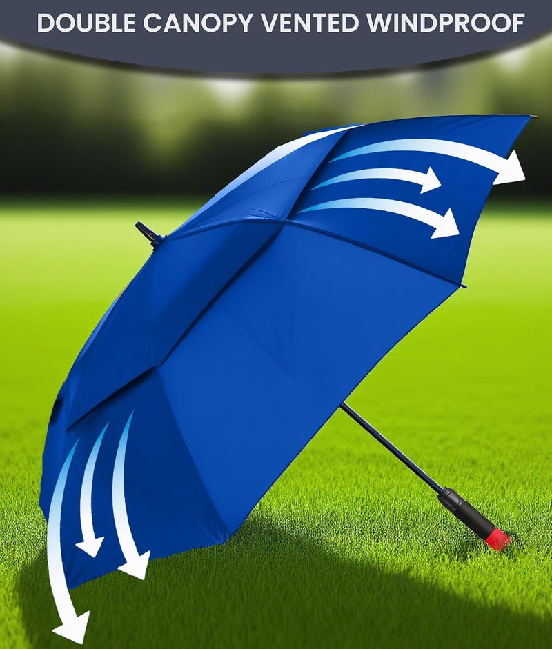 SIEPASA Golf Umbrella Large 62/68/72 Inch Automatic Open Golf Umbrella Extra Large Oversize Double Canopy Vented Umbrella Windproof Waterproof for Men and Women. - Image 3