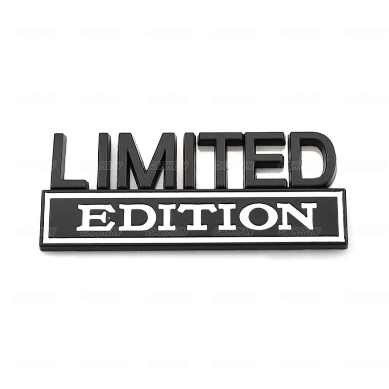 Limited Edition Emblem Car Side Rear Front Hood Trunk Door Badge 3D Decal Sticker Fit for Car Truck SUV Limited Black White