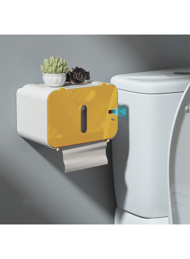 Tissue Box Holder Touch-sensitive Paper Towel Output USB Charging No Punching Required Waterproof and Moisture-proof Tissue Cover Top Storage or Mobile Phone Holder - Image 1
