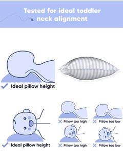 Eworld Toddler Baby Sleeping Pillows, Soft Cotton Blend Cover with Polyester Filling, Perfect for Home & Hotel Rooms, Pack of 2 Available in Elegant White Color  - Image 4