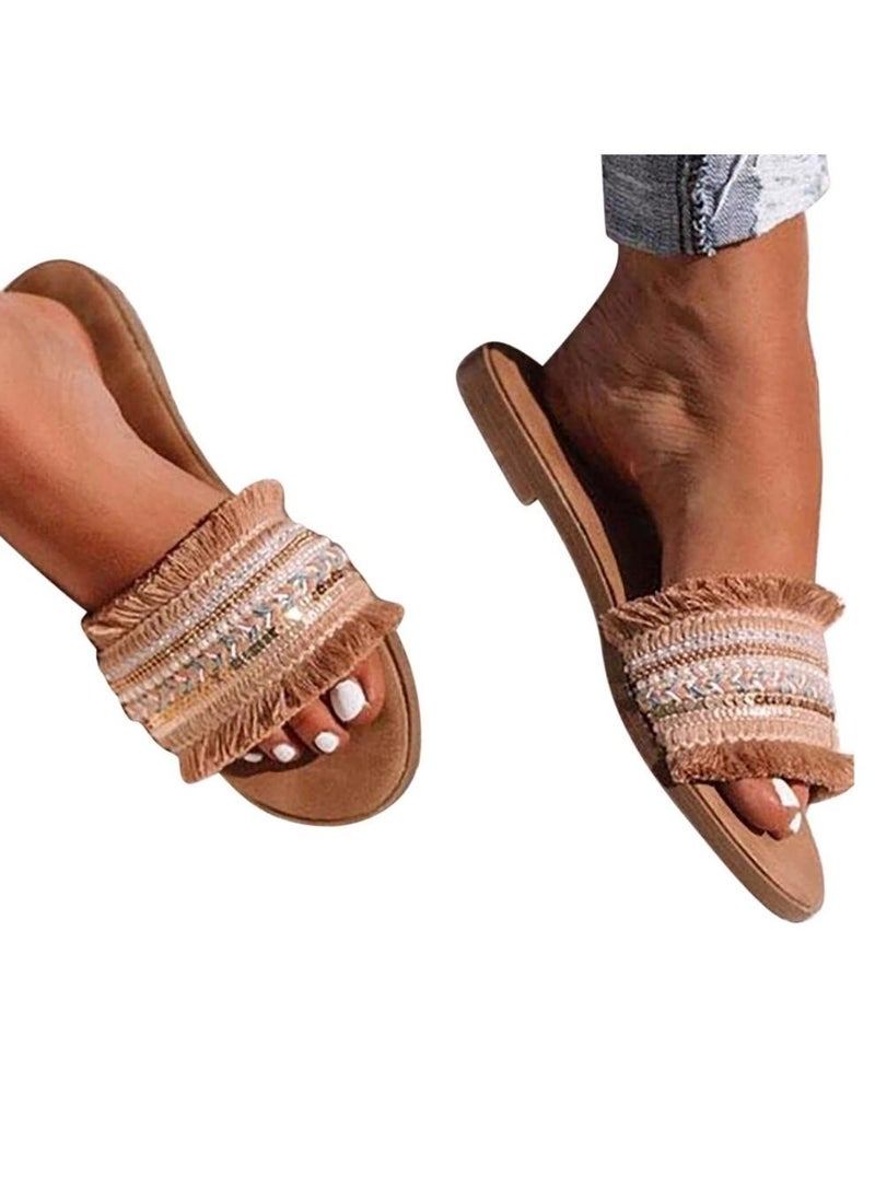 Rup Art Flat Comfy Ladies Summer Fancy Shoes Flat Shoe Slipper For Women  - Image 1