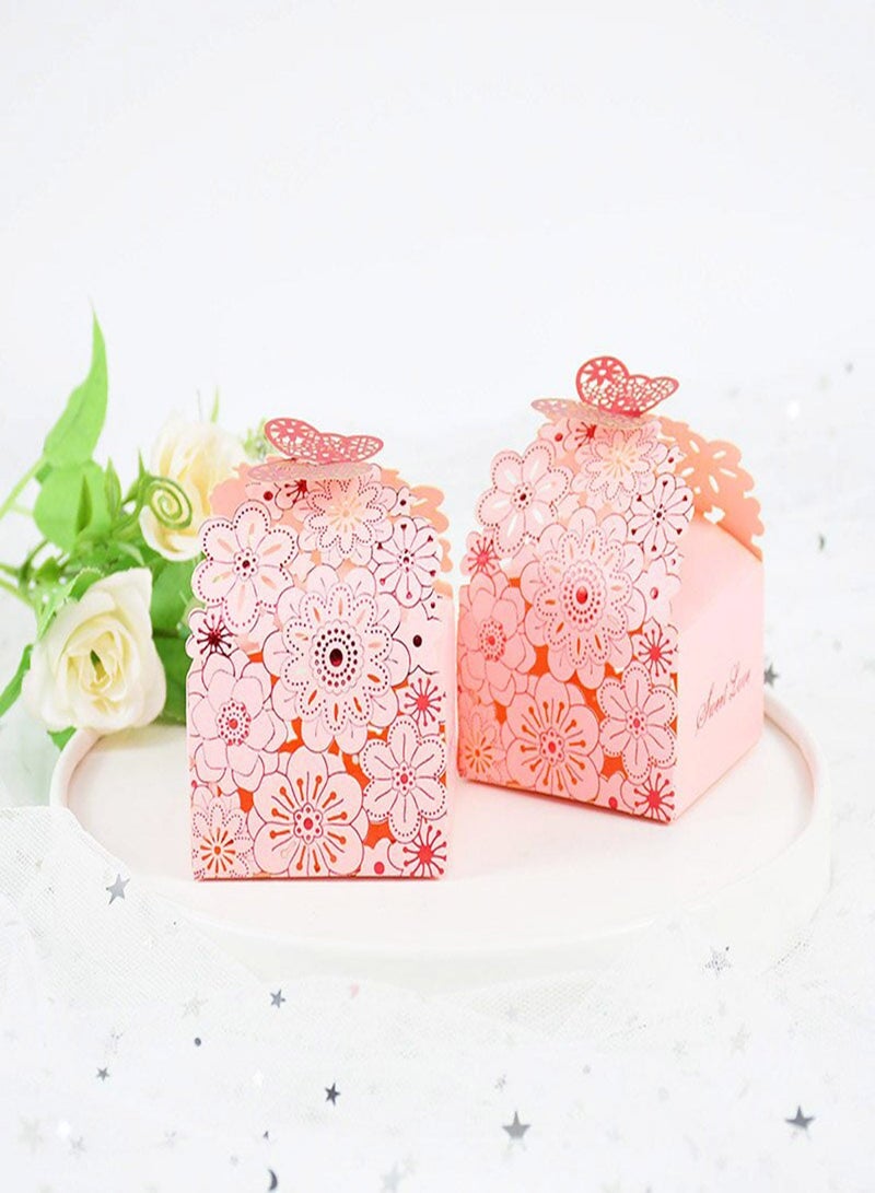 Flower Butterfly Hollow Candy Box, 50Pcs Mini Cookie Gift Boxes Butterfly Party Decoration Wedding Favors Chocolate Box for Wedding Bridal Birthday Party Supplies, European Wedding Candy Box - Image 5
