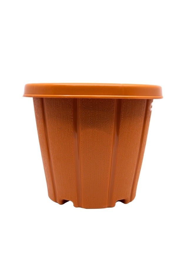 Cosmoplast وعاء خشبي من كوزموبلاست مع صينية مقاس 8 بوصات - Image 1