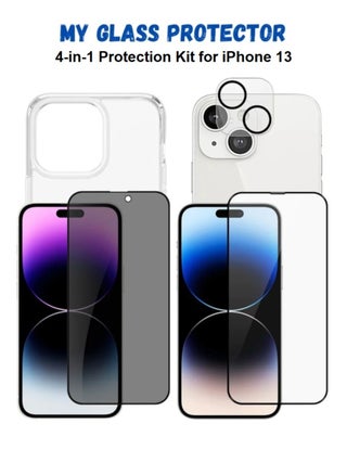 High Quality iPhone 13 Screen Protector, Camera Lens Protector and Case Cover 4 in 1 Package - pzsku/ZADE44CF6C1264FA3F8BFZ/45/_/1709117610/d492a643-5ee8-414b-aace-7f997f683aac