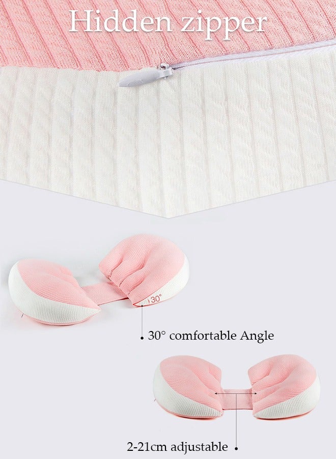 DUNISO Maternity Pillow Comfortable Pregnancy Pillows for Sleeping, Maternity/Pregnancy Body Pillow Support for Back, Legs, Belly of Pregnant Women, Detachable and Adjustable with Pillow Cover - Image 5