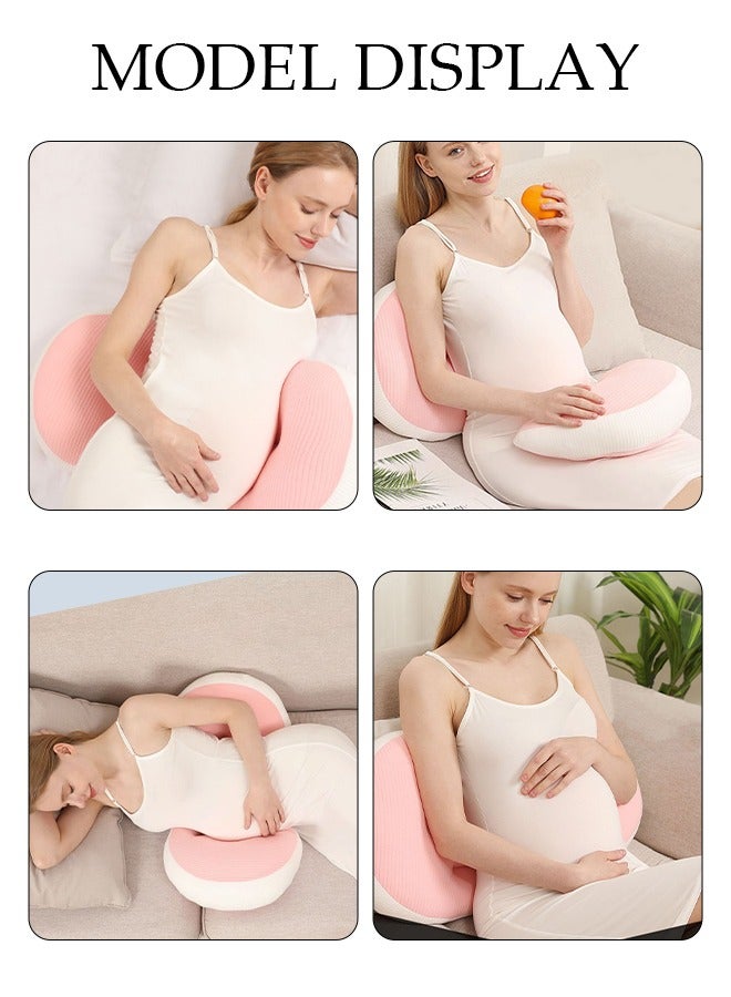 DUNISO Maternity Pillow Comfortable Pregnancy Pillows for Sleeping, Maternity/Pregnancy Body Pillow Support for Back, Legs, Belly of Pregnant Women, Detachable and Adjustable with Pillow Cover - Image 2