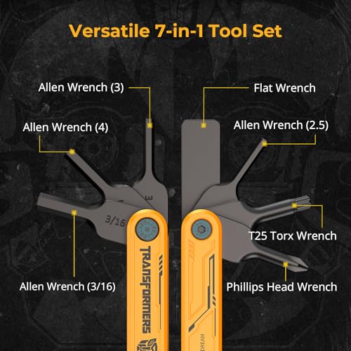 SMALLRIG Camera Tool, Foldable Tool Set with Screwdrivers and Wrenches, Camera Tool Kit Including Allen Wrenches, Slotted Screwdriver, Cross-Head Screwdriver, Torx T25 Driver, BumbleBee Edition - Image 2