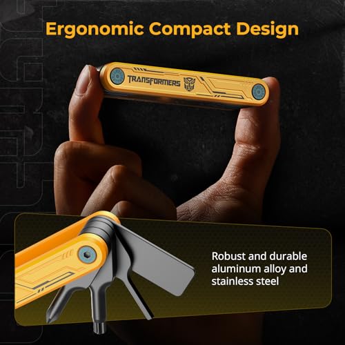 SMALLRIG Camera Tool, Foldable Tool Set with Screwdrivers and Wrenches, Camera Tool Kit Including Allen Wrenches, Slotted Screwdriver, Cross-Head Screwdriver, Torx T25 Driver, BumbleBee Edition - Image 3