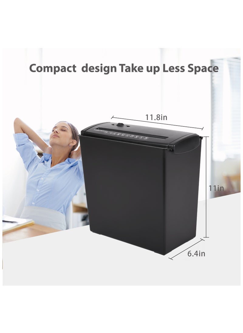 Woolsche - ‌Paper Shredder 5-Sheet Cross Cut, 2.64-Gallon (10L) Wastebasket, P-1 Security Level for Home & Office,  Quiet Operation, Credit Card/Staples/Paper Shredder - Image 1