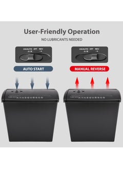LY ‌Paper Shredder 5-Sheet Cross Cut, 2.64-Gallon (10L) Wastebasket, P-4 Security Level for Home & Office,  Quiet Operation, Credit Card/Staples/Paper Shredder  - Image 4