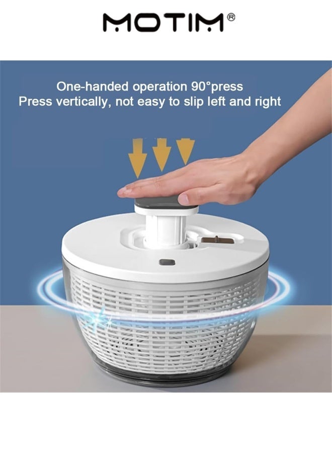 Motim Salad Spinner with Colander 6L Salad Washing Machine for Fresh Crisp Clean Salad Veggie Fruit - Image 2