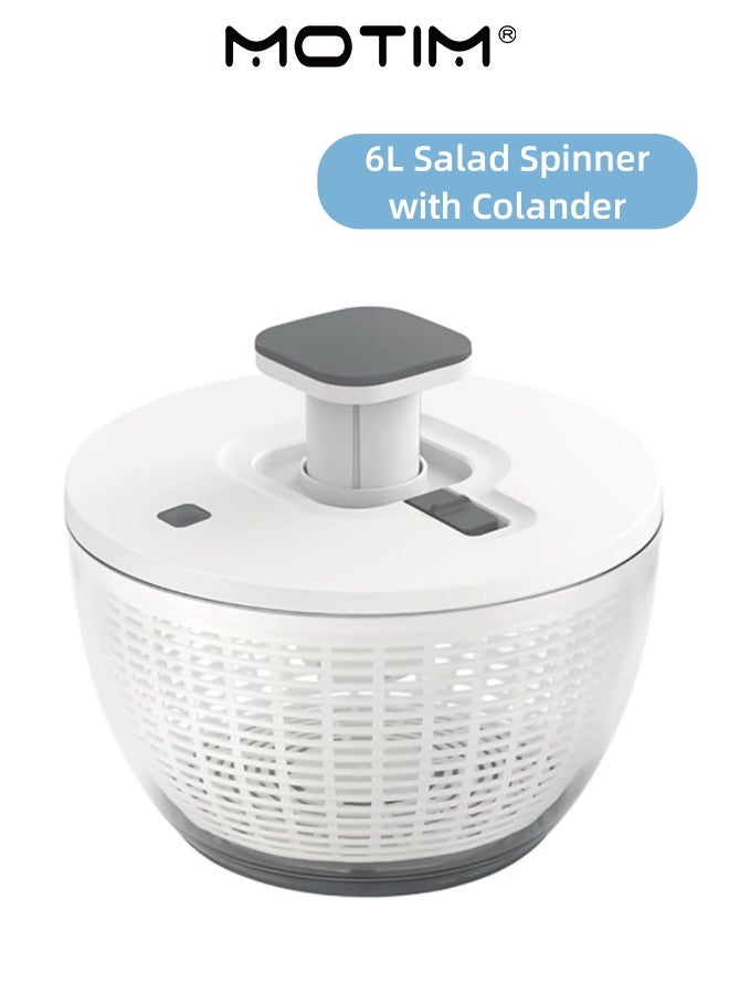Motim Salad Spinner with Colander 6L Salad Washing Machine for Fresh Crisp Clean Salad Veggie Fruit - Image 1