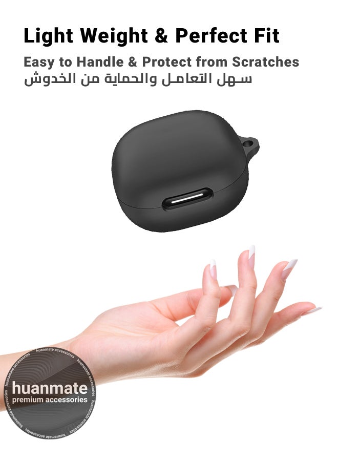 huanmate Anker SoundCore P40i Silicone Case Cover - Black - Made with Soft Silicone, Lightweight & Durable - Stylish Design, Accurate Cut-outs, Easy Installation & Removal  - Image 3
