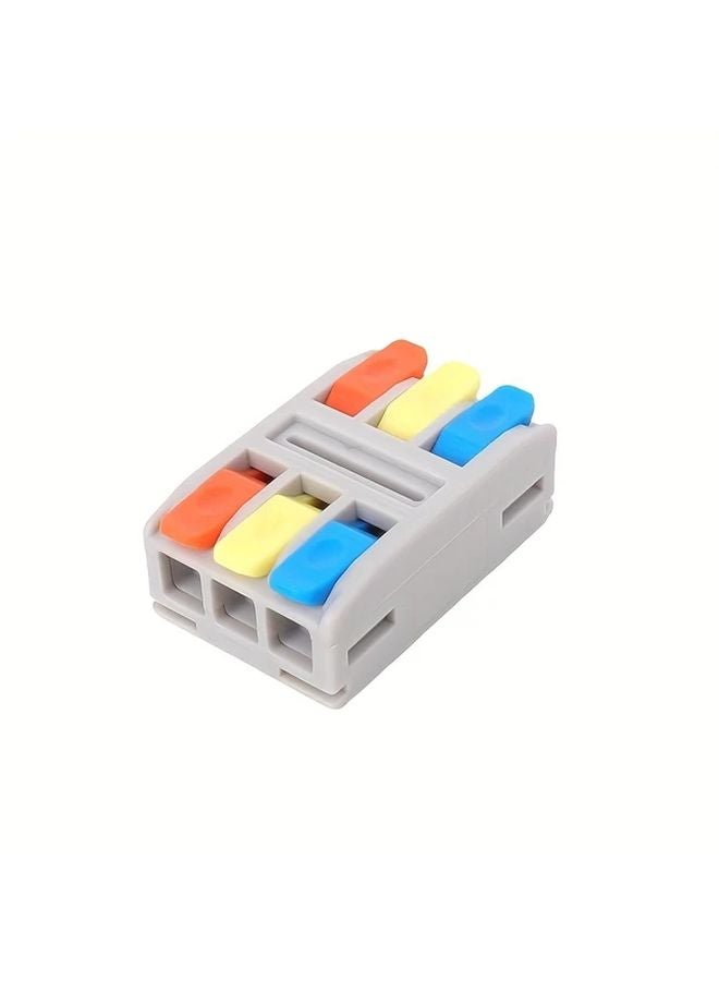 10 قطع موصلات سلكية كهربائية سريعة 3 داخل 3 خارج كتل طرفية بالدفع - Image 5