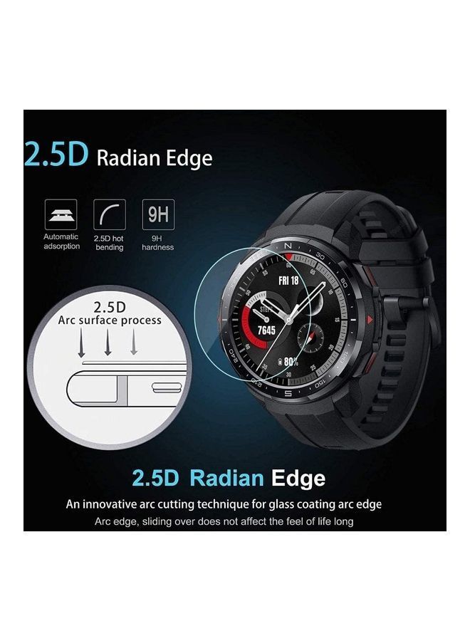 NIBEMINENT 3-Piece Tempered Glass Screen Protector For Huawei Honor Watch GS Pro 1.39inch clear  - Image 3