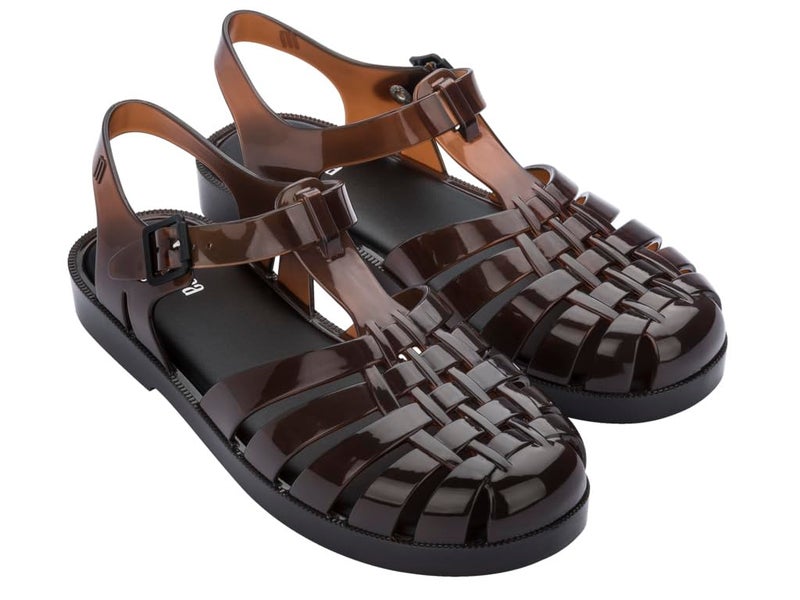 Melissa Possession Jelly Sandals for Women - The Original Jelly Shoes, Fisherman's Sandals with Adjustable Strap and Side Buckle, Clear Brown, 8 - Image 3