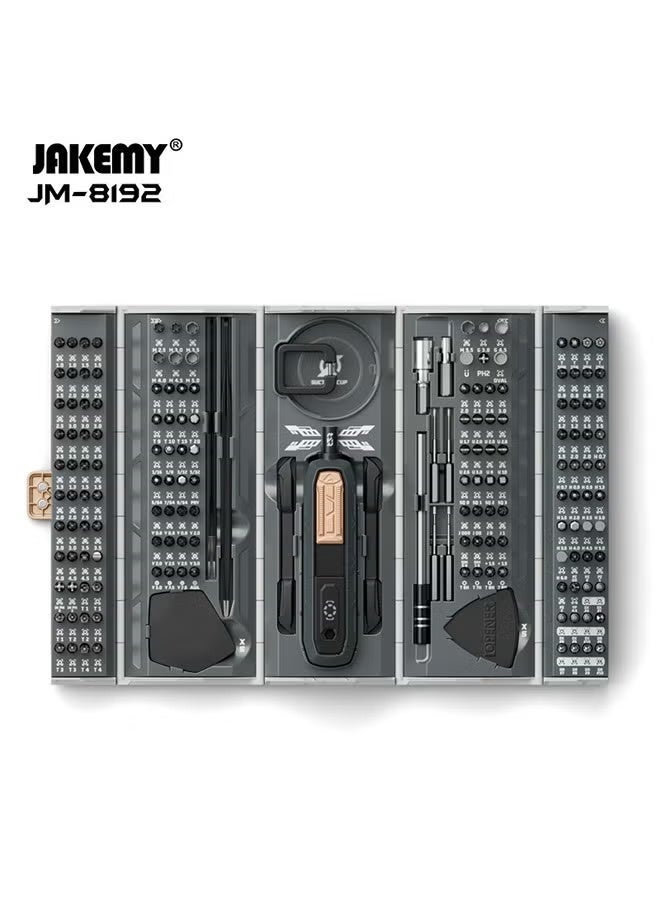 مجموعة مفكك براغي دقيقة JAKEMY 180 في 1، مجموعة مفكك للكمبيوتر، مجموعة أدوات إصلاح احترافية مغناطيسية مع رؤوس مفكات منزلية لمعظم أجهزة الكمبيوتر المحمولة، الهواتف، Xbox، ماك بوك، أجهزة ألعاب الفيديو، التعديل، اليدوية