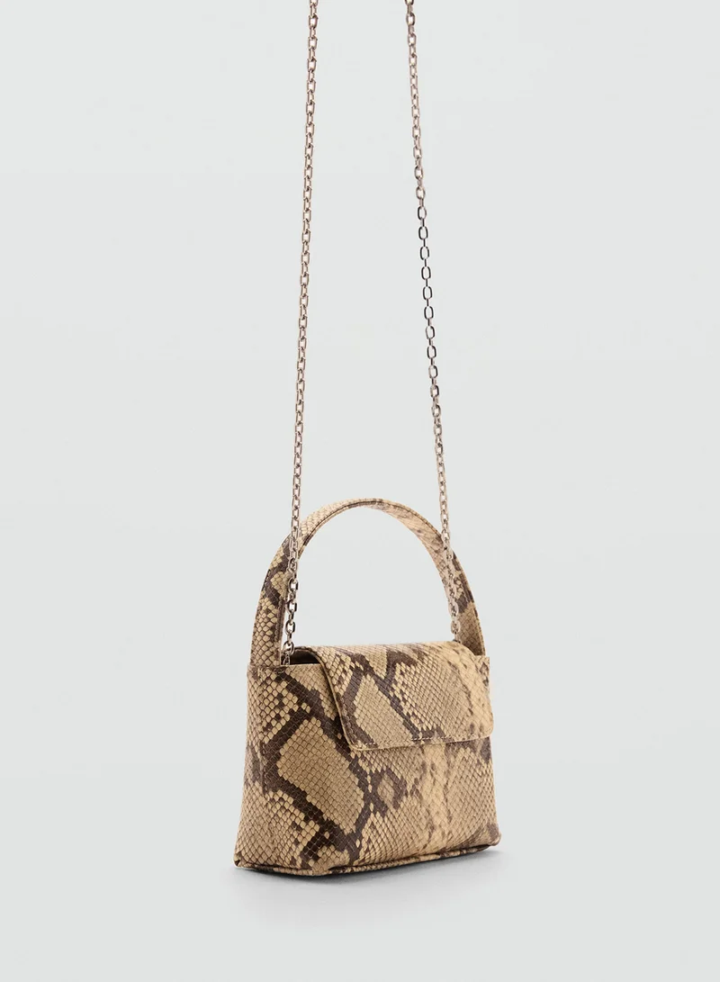 MANGO Mch Malvi Top Handle Chain Detailed Crossbody