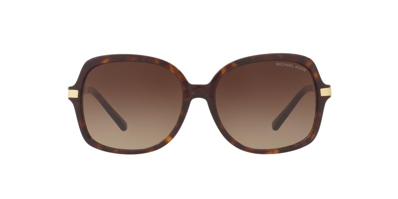 Michael Kors MK2024 Adrianna II Sunglasses, Dark Tortoise/Brown Gradient, 57 mm - Image 1