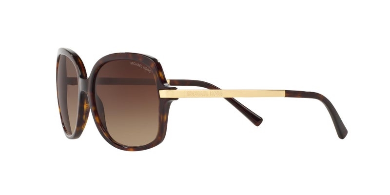 Michael Kors MK2024 Adrianna II Sunglasses, Dark Tortoise/Brown Gradient, 57 mm - Image 3