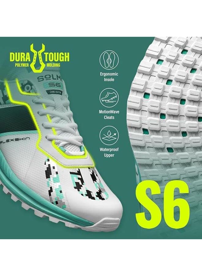 SOLM8 S6 Camo Cricket Shoes Men - 2025 Edition Ultralight Camouflage Upper Rubber Spikes Well-Cushioned Insole - Ideal Cricket Shoes for All Round Performance - Image 3