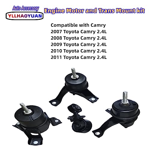 Yllhaoyuan Engine Motor Mount 4pcs Compatible with 2007 2008 2009 2010 2011 Camry 2.4L Replacement for A4207 A62009 A4211 A4274 - Image 2