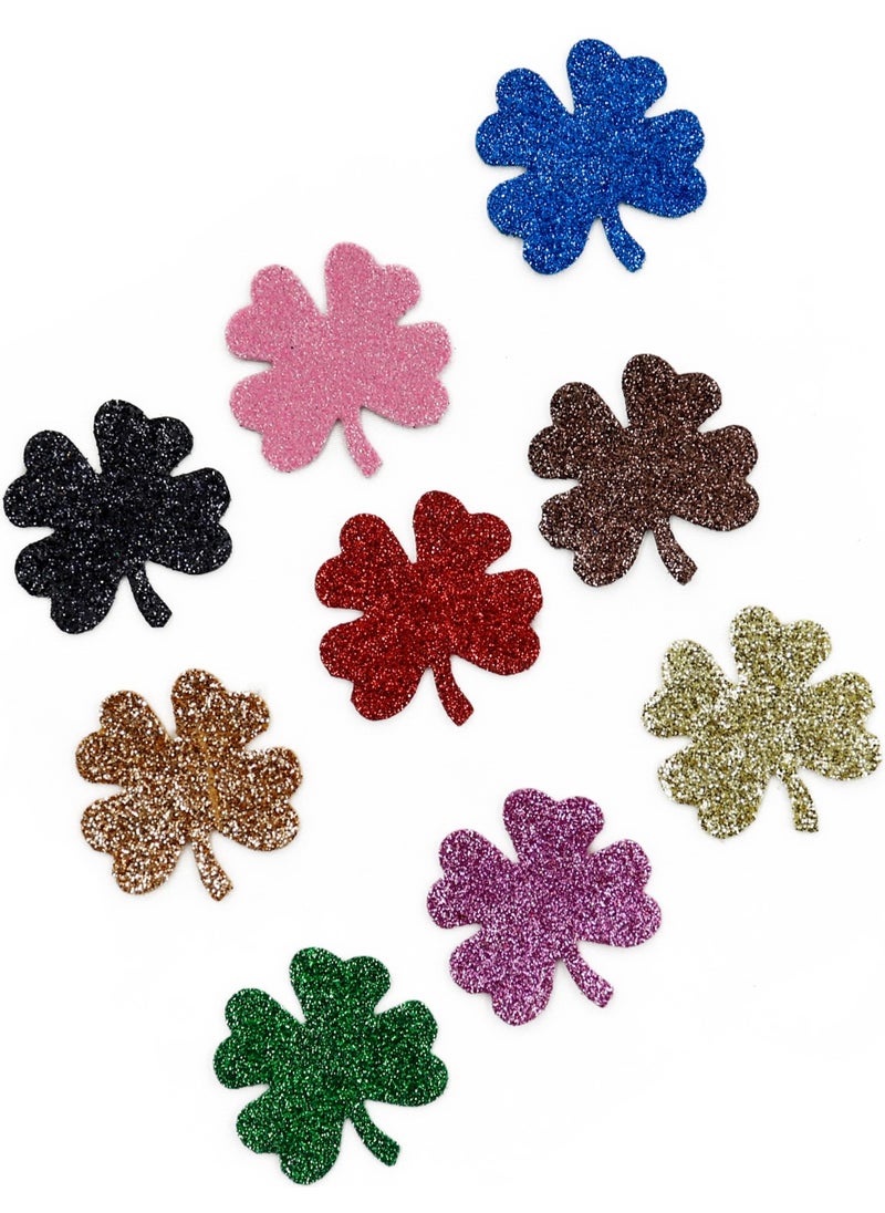 Repro Design Glitter Clover Model 20 Pieces Glitter Eva Mixed Colors, Gift Package Tag  - Image 2
